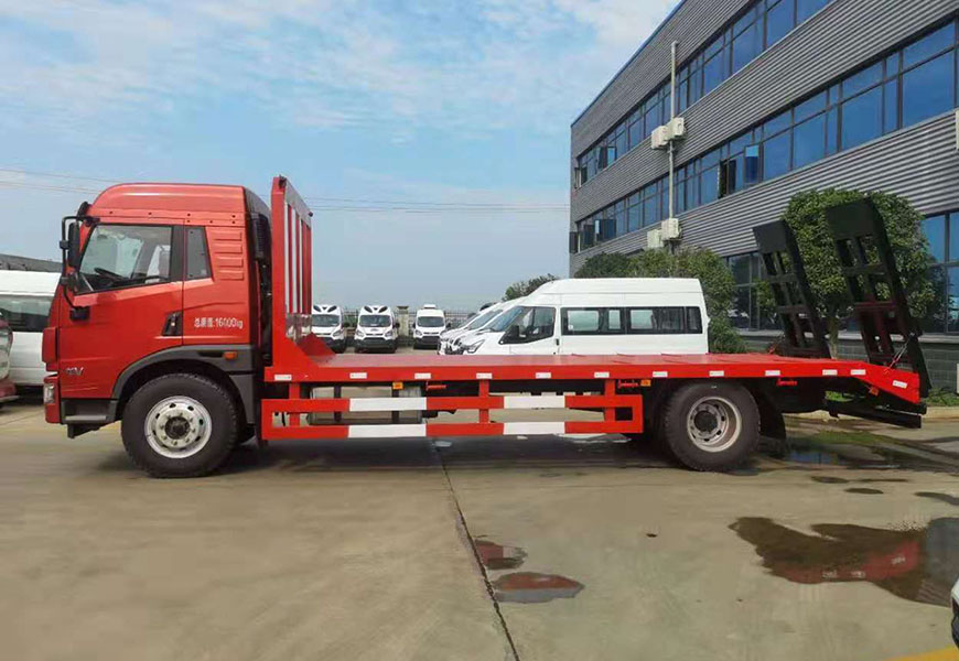 國六解放龍V單橋平板運(yùn)輸車